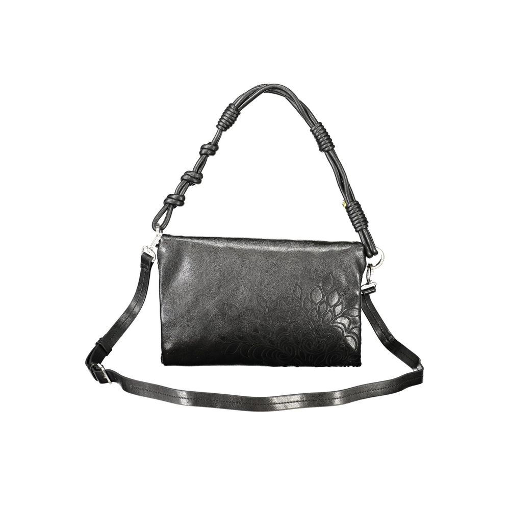 Desigual Schwarze Polyurethan-Damentasche