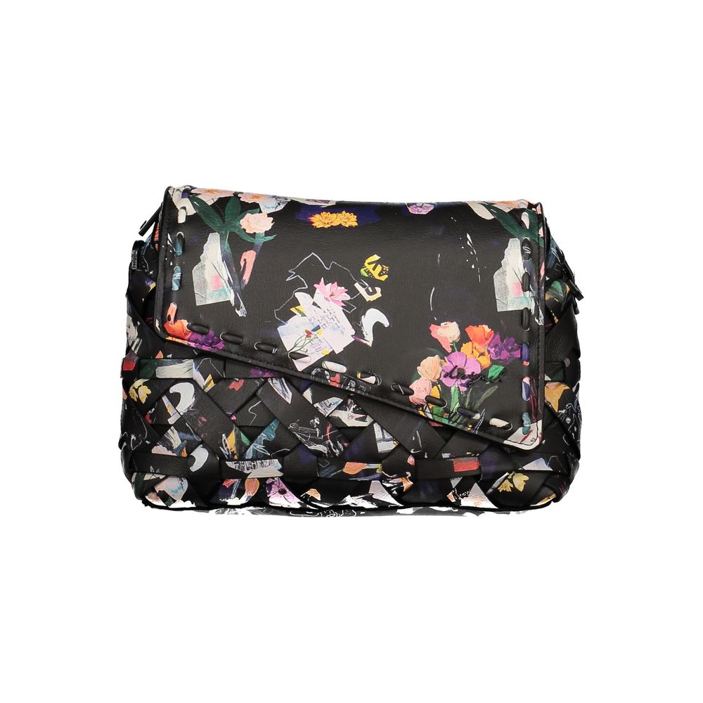 Desigual Schwarze Polyurethan-Damentasche