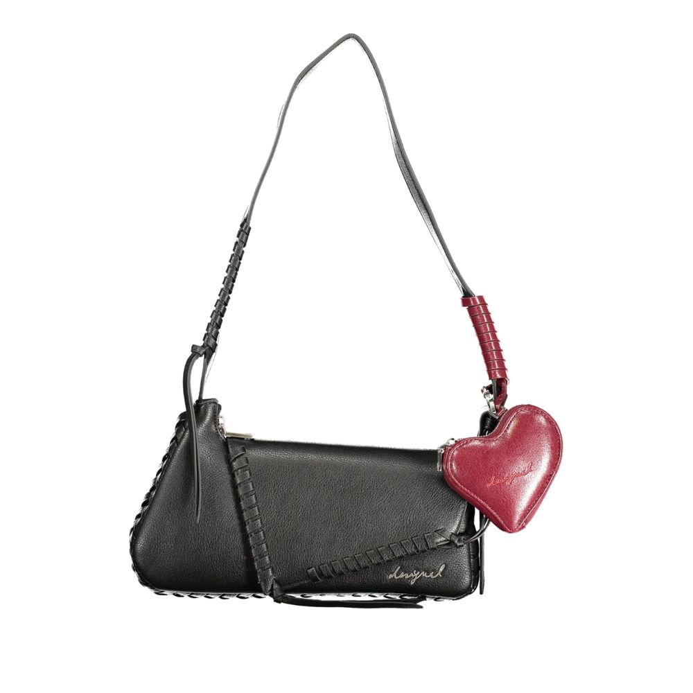 Desigual Schwarze Polyurethan-Damentasche