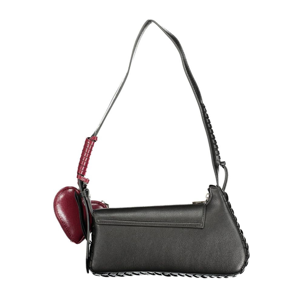 Desigual Schwarze Polyurethan-Damentasche