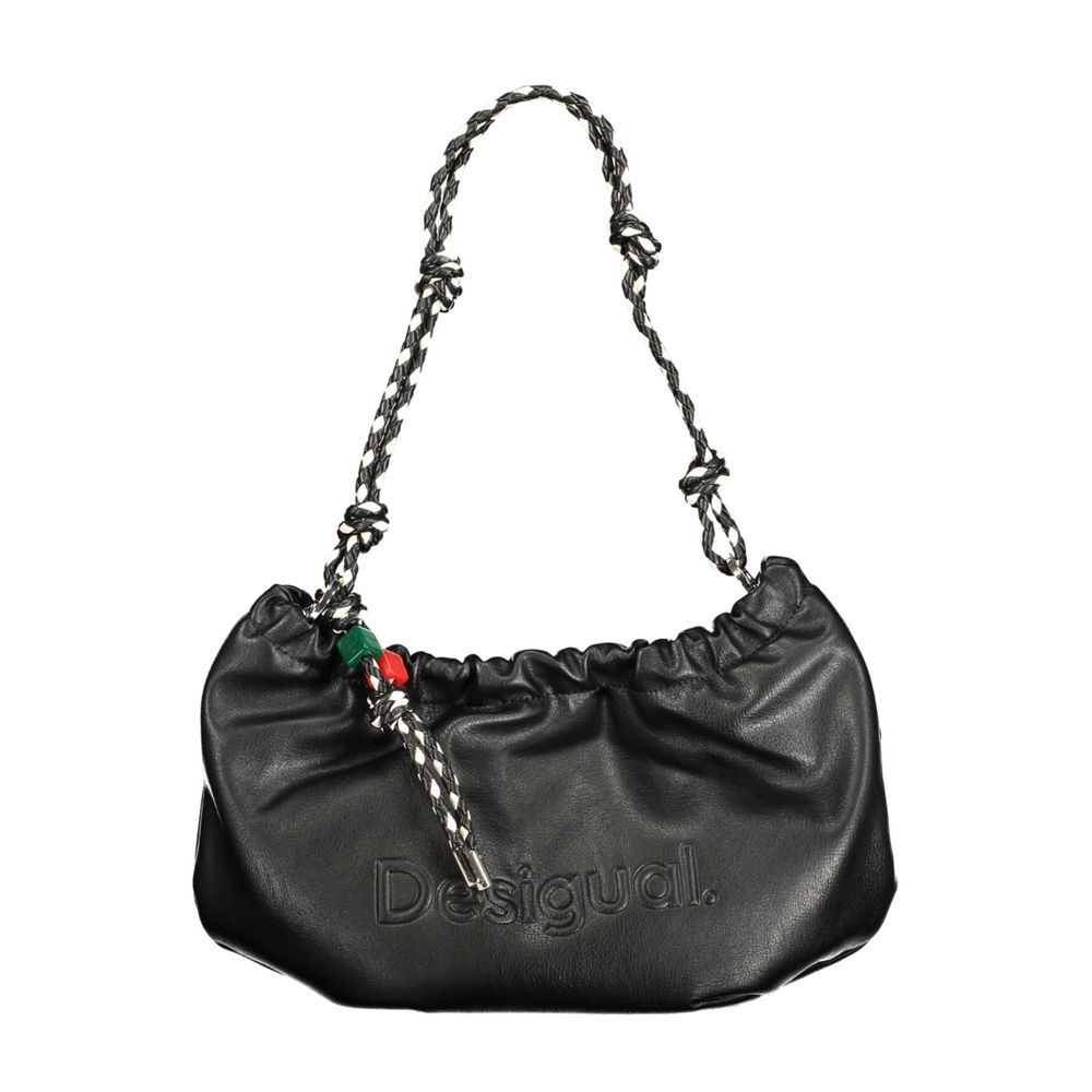 Desigual Schwarze Polyurethan-Damentasche