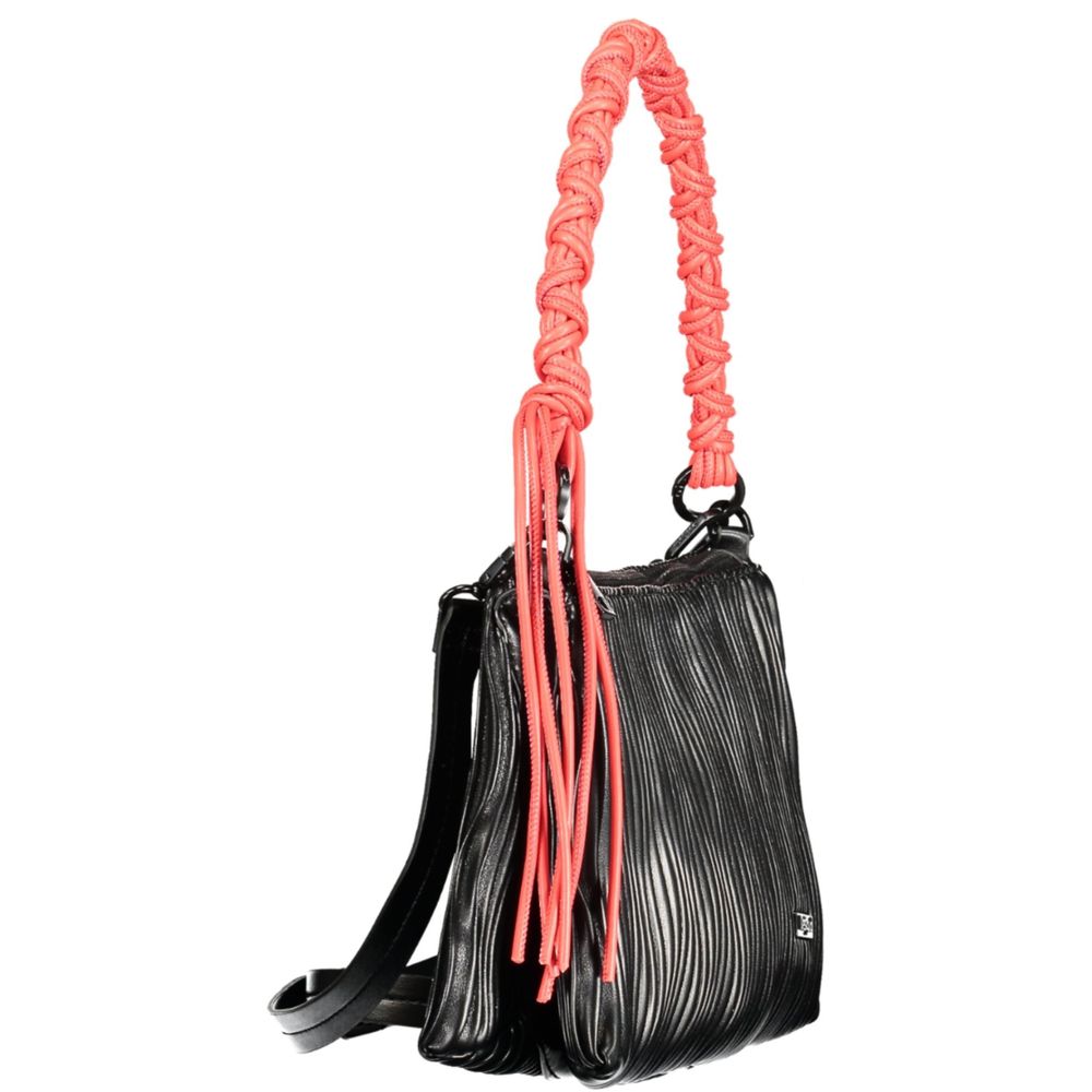 Desigual Nero Polyurethan Damenhandtasche