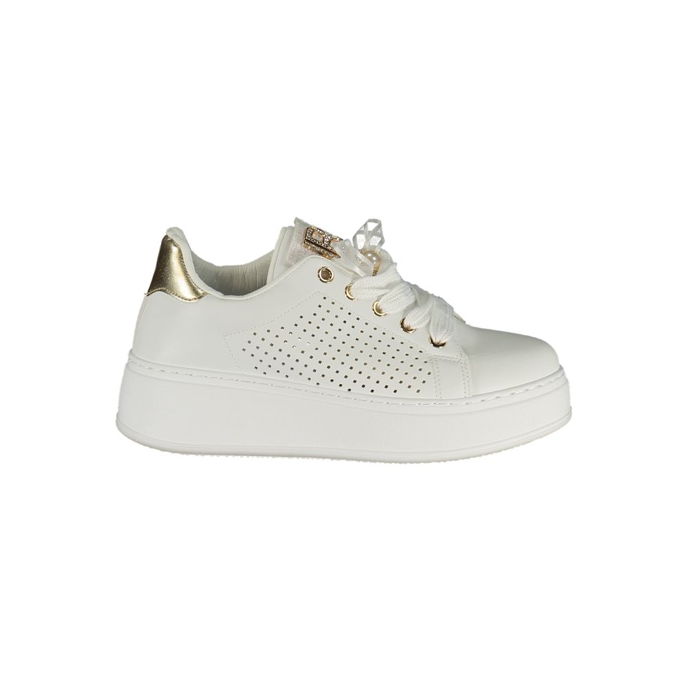 Laura Biagiotti Bianco Polyurethan Damen-Sneaker