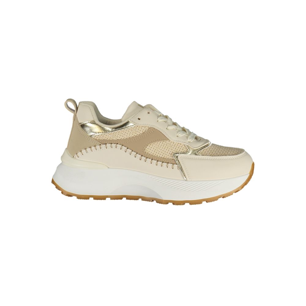 Laura Biagiotti Beige Polyurethan Damen Sneaker