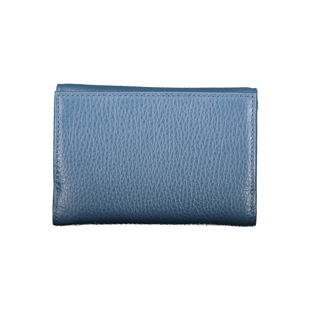 Portefeuille femme Coccinelle en cuir bleu