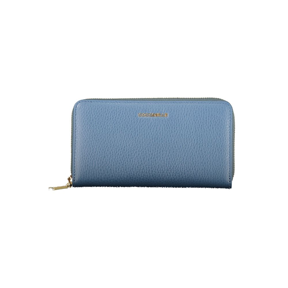 Portefeuille en cuir bleu pour femme Coccinelle