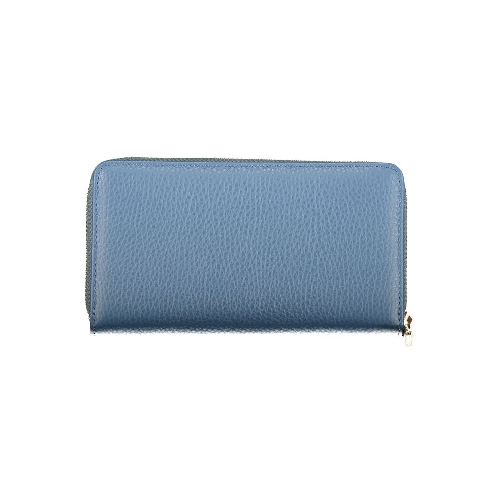 Portefeuille en cuir bleu pour femme Coccinelle