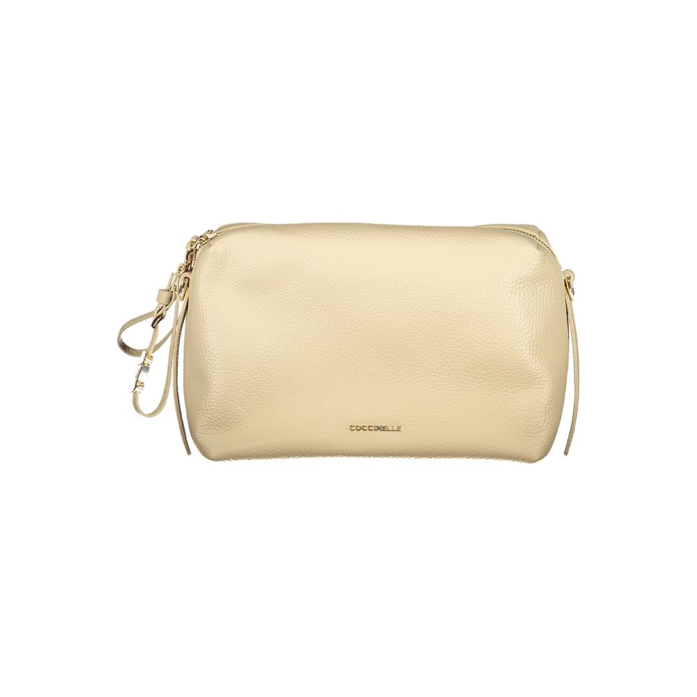 Sac à main femme en cuir beige Coccinelle
