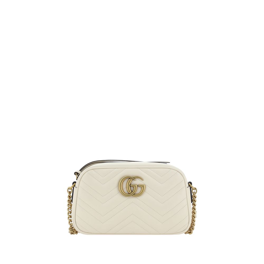 Gucci Schultertasche aus weißem Kalbsleder Bos Taurus