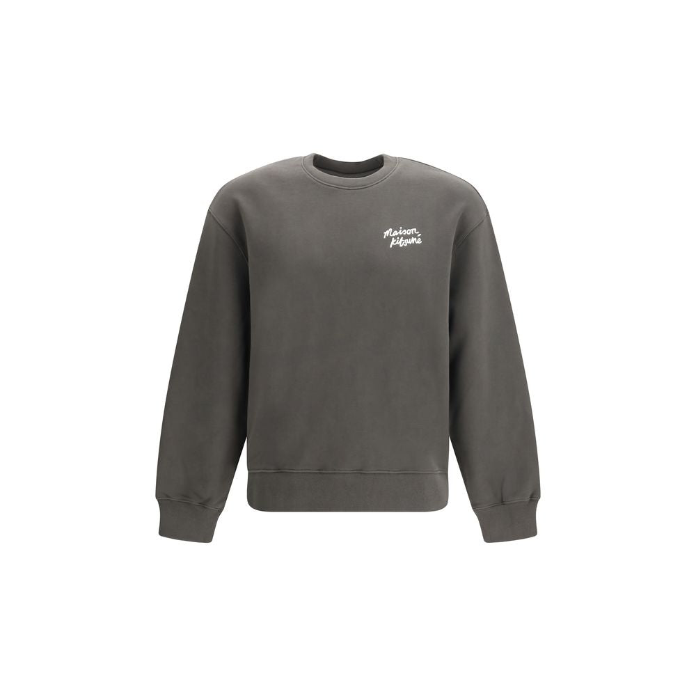 Sweatshirt en coton marron Maison Kitsuné