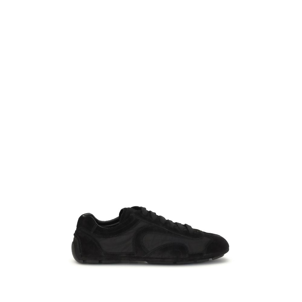 Prada Schwarze Kalbsleder Bos Taurus Athletic-Sneakers
