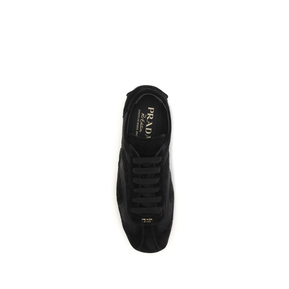 Prada Schwarze Kalbsleder Bos Taurus Athletic-Sneakers