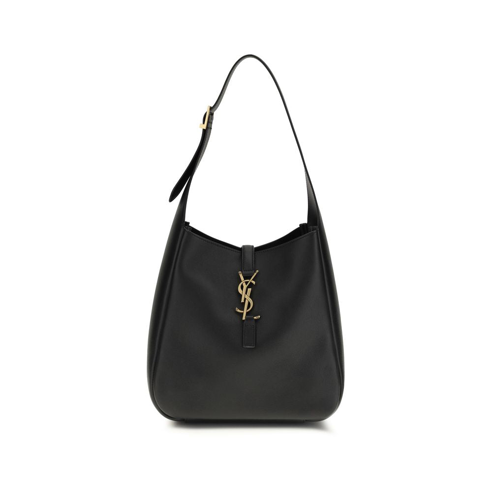 Sac bandoulière Saint Laurent en cuir de veau noir Bos Taurus