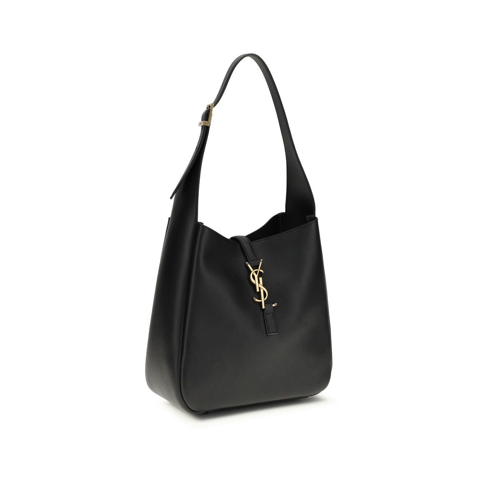 Sac bandoulière Saint Laurent en cuir de veau noir Bos Taurus