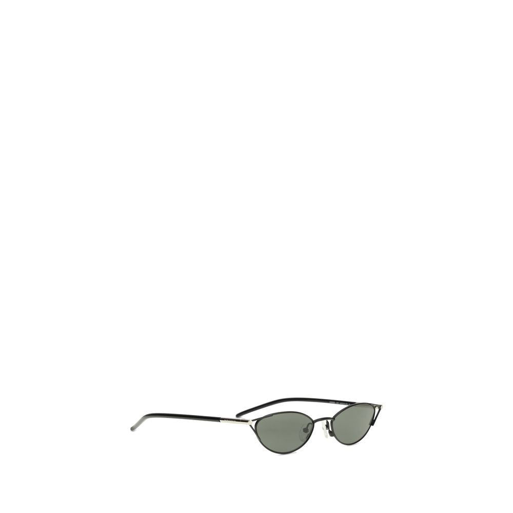 Lunettes de soleil en métal noir Alexander McQueen