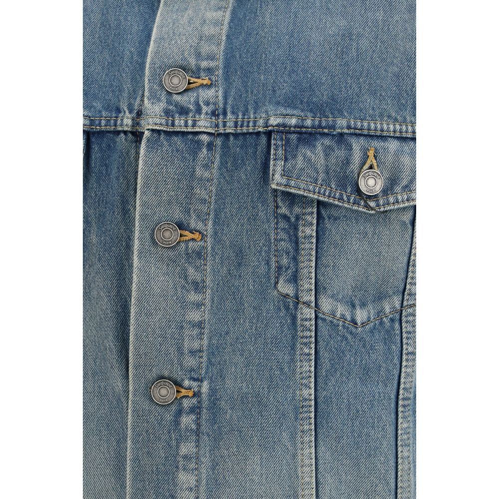 Saint Laurent Blaue Baumwoll-Jeansjacke