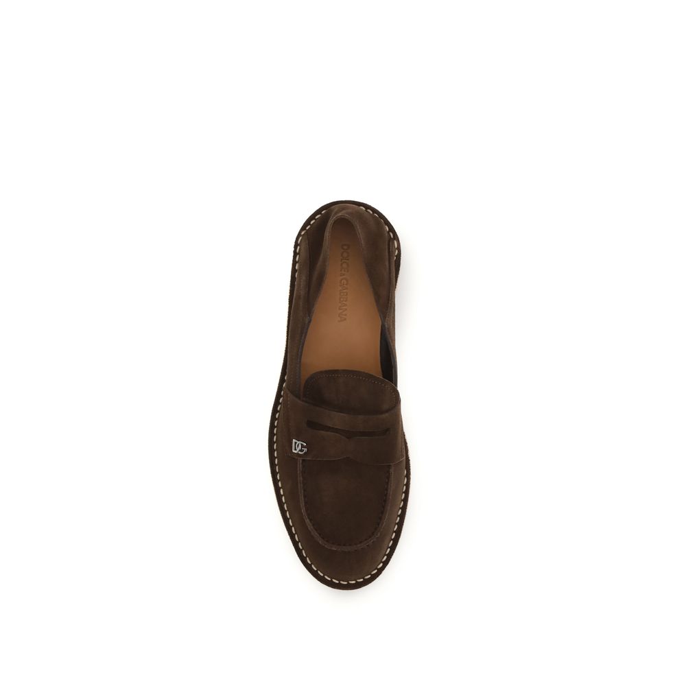Dolce & Gabbana Braune Kalbsleder Mokassins (Bos Taurus)