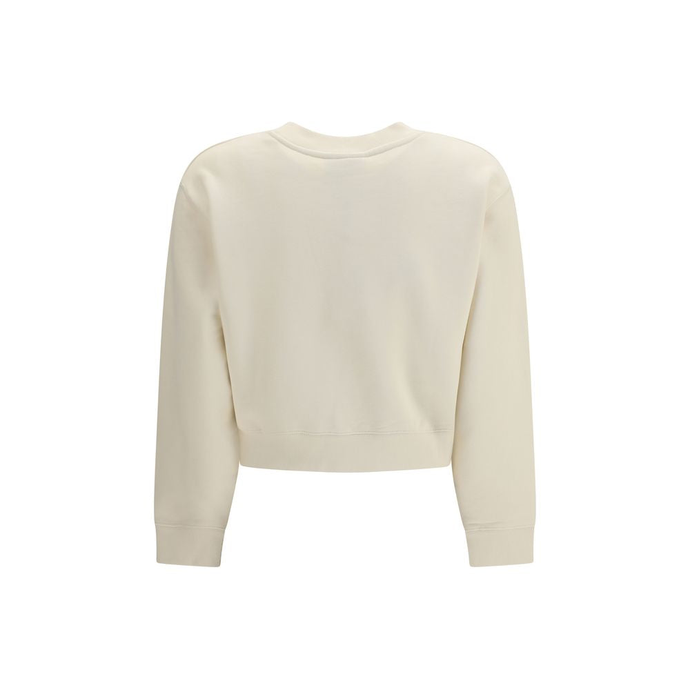 Sweat-shirt en coton beige Maison Kitsuné