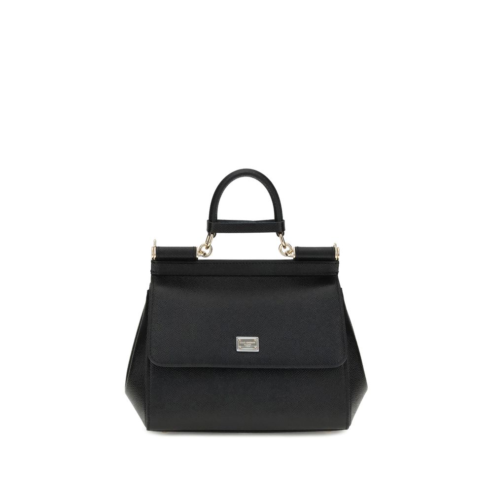 Sac à bandoulière Dolce & Gabbana en cuir de veau noir Bos Taurus
