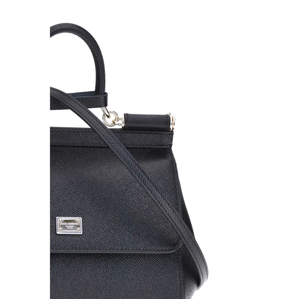 Sac à bandoulière Dolce & Gabbana en cuir de veau noir Bos Taurus