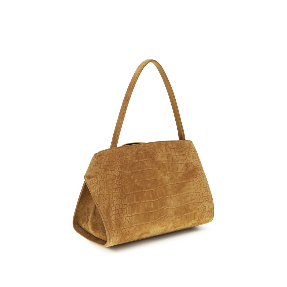 Ferragamo Schultertasche aus beigem Ziegenleder