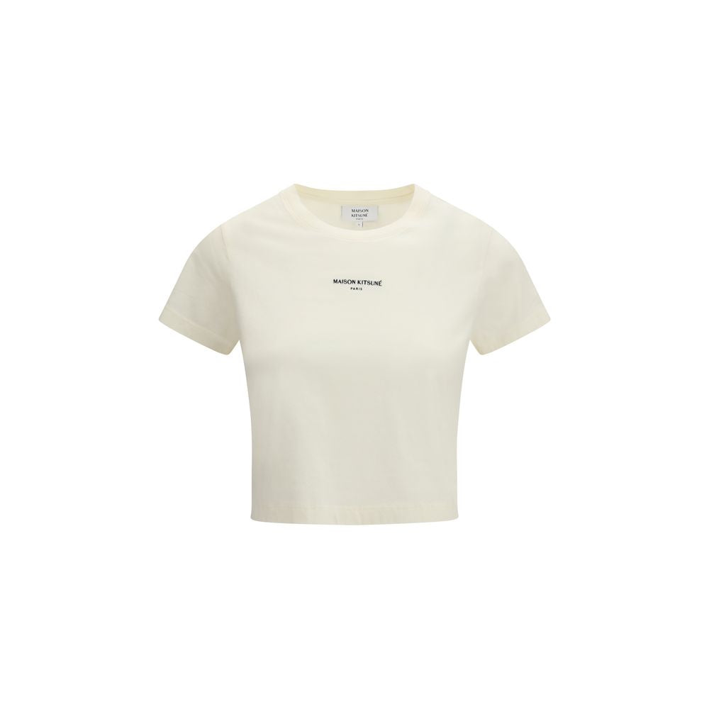 T-shirt en Coton Beige Maison Kitsuné