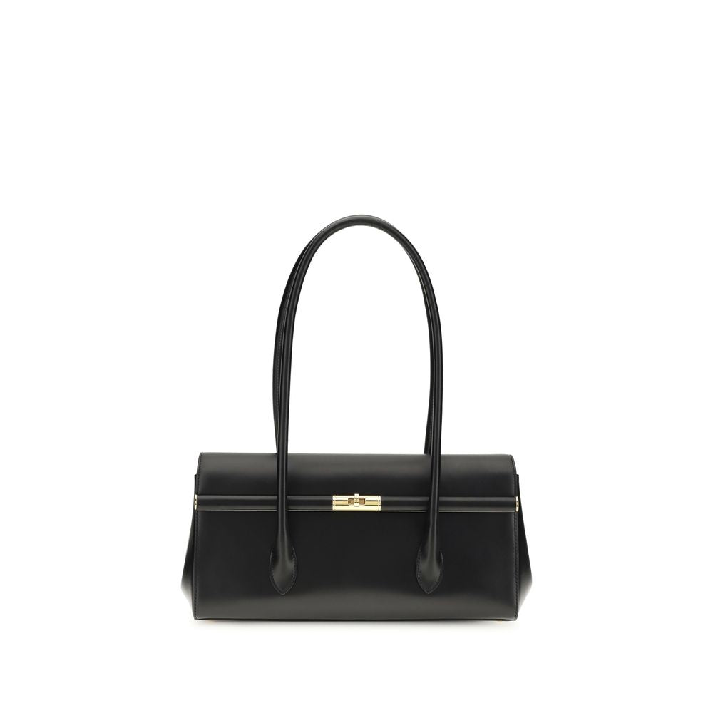 Dolce & Gabbana Schwarze Schultertasche aus Kalbsleder Bos Taurus