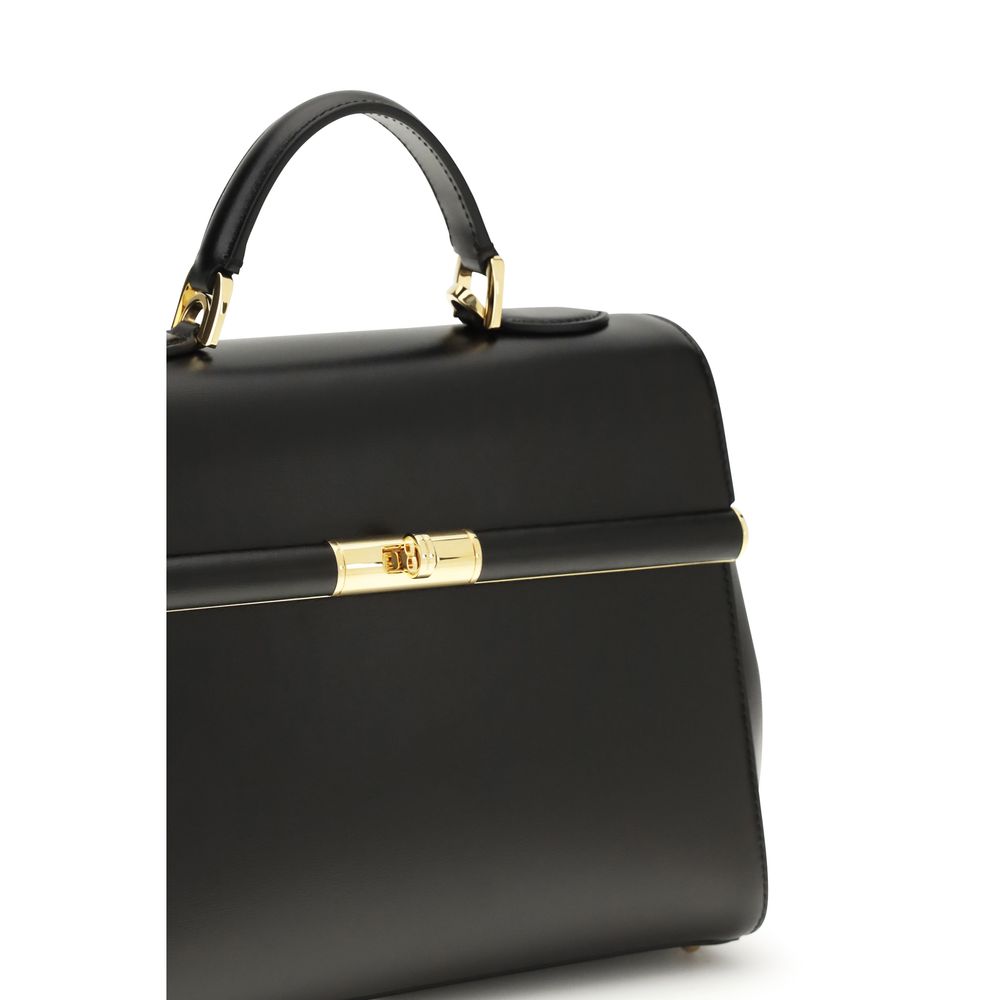 Dolce & Gabbana Schwarze Schultertasche aus Kalbsleder Bos Taurus
