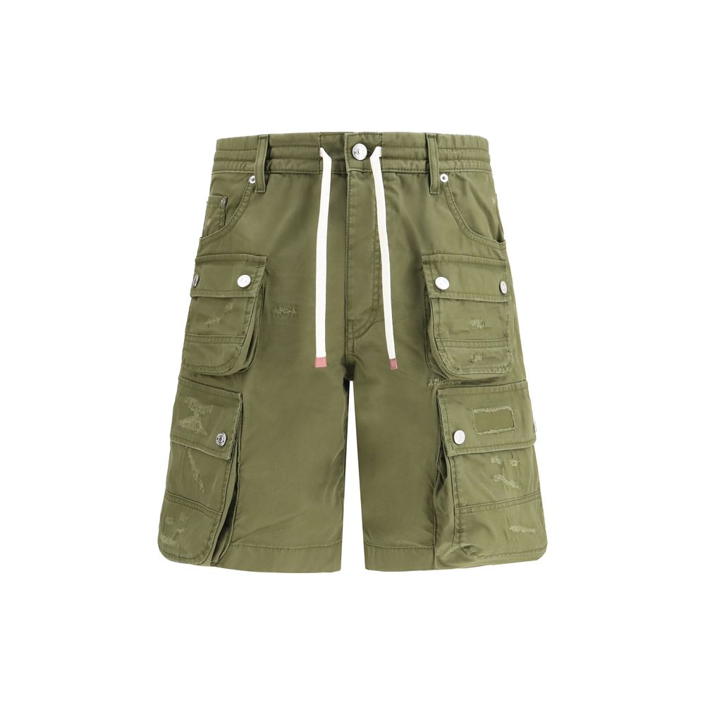 Dsquared² Bicolor Cotton Bermuda Shorts