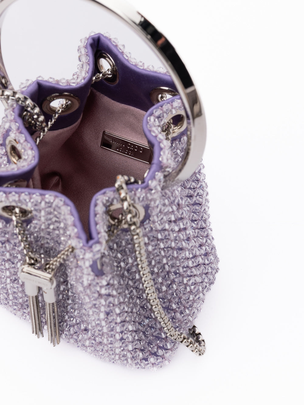 Seau Jimmy Choo Bon Bon Microcristaux Violet Clair