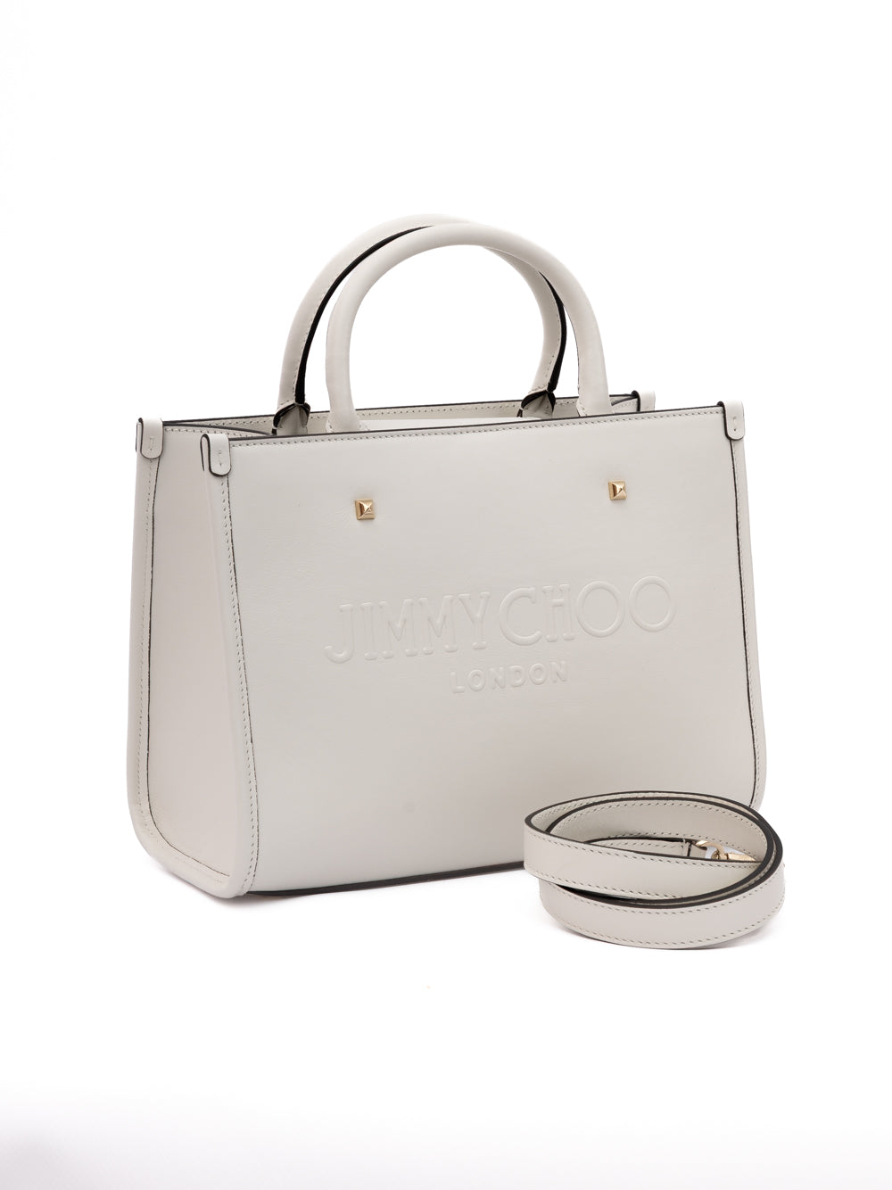 Jimmy Choo White Avenue S Tote Ledertasche