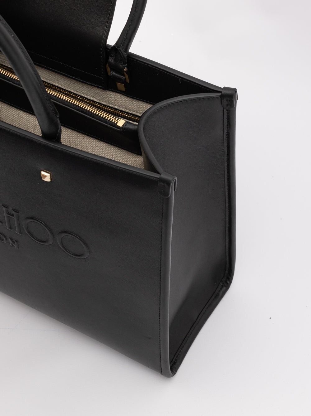 Sac à main en cuir Jimmy Choo Black Avenue S Tote