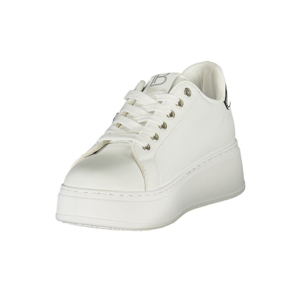 Laura Biagiotti Damen-Sneaker aus weißem Polyurethan