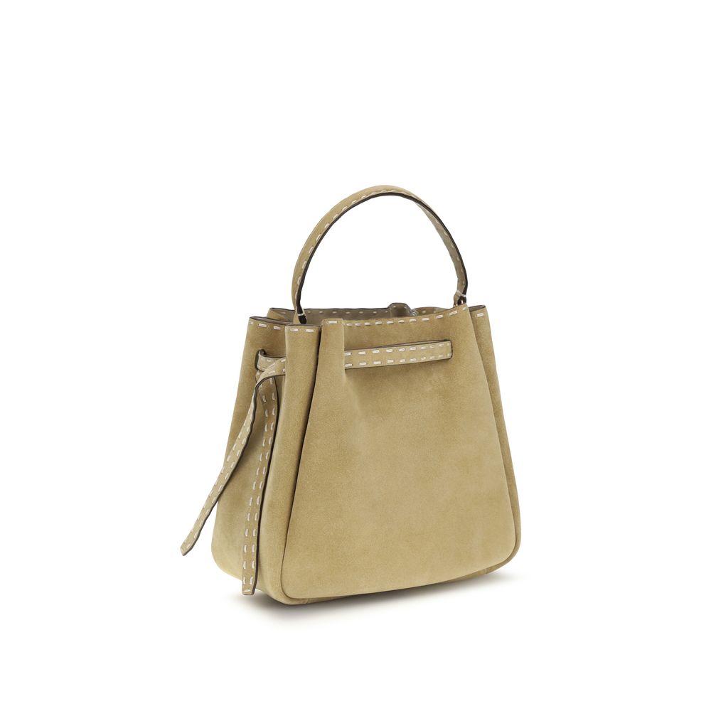 Tory Burch Beige Kalbsleder Bos Taurus Beuteltasche