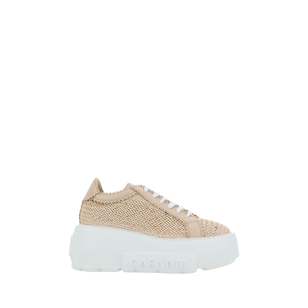 Casadei Beige Other Fibres Chunky Sneakers