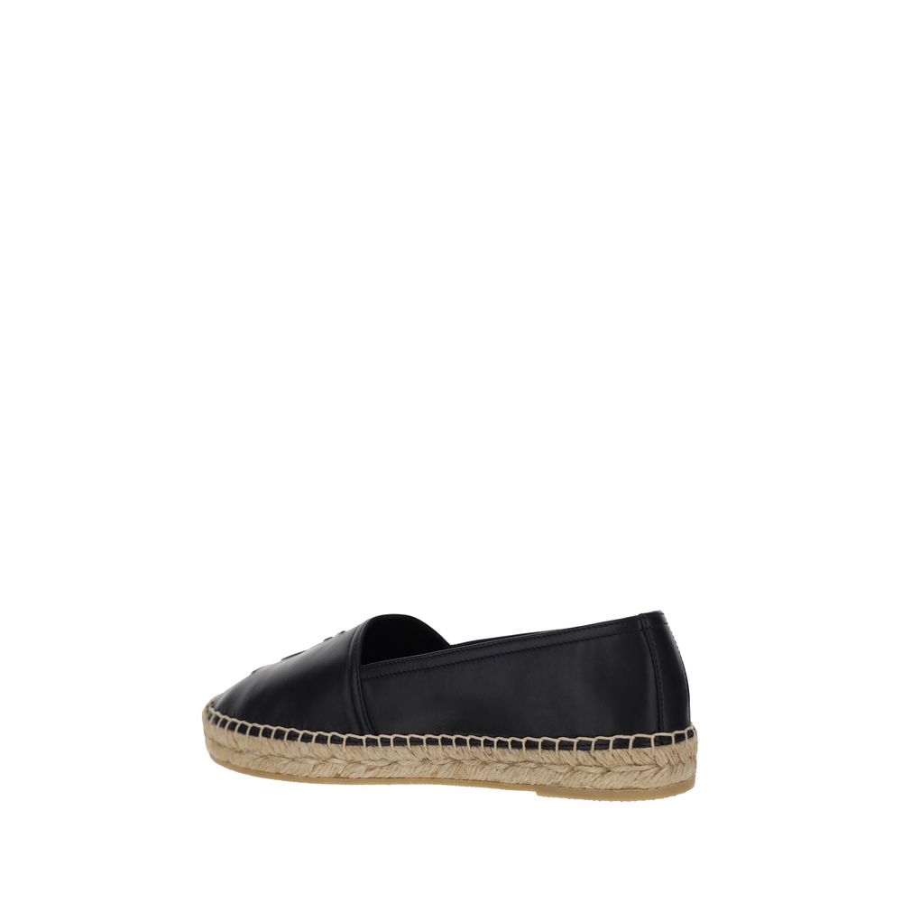 Espadrilles Saint Laurent en agneau noir Ovis Aries Aries