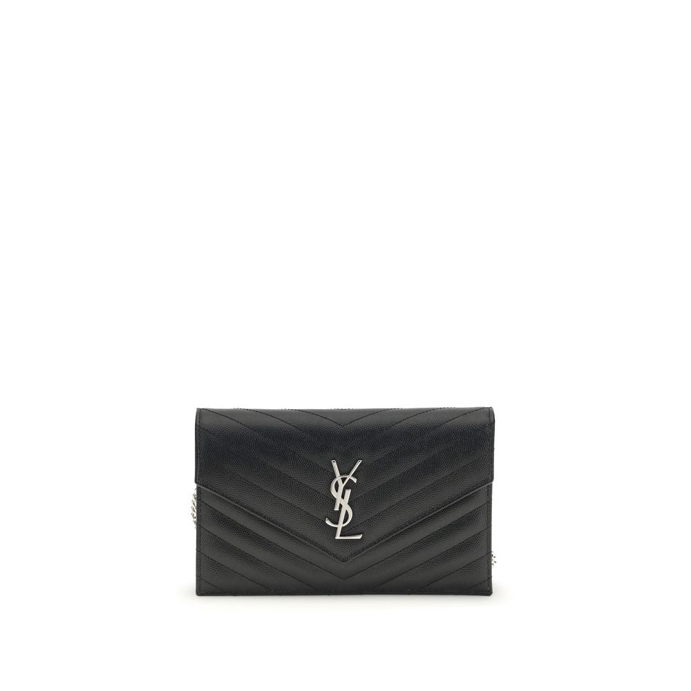 Saint Laurent Schultertasche aus schwarzem Kalbsleder (Bos Taurus)