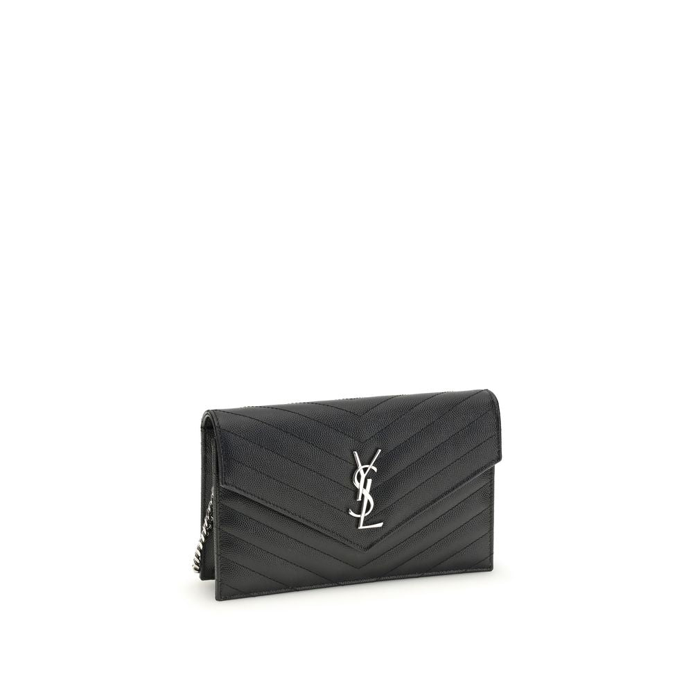 Saint Laurent Schultertasche aus schwarzem Kalbsleder (Bos Taurus)