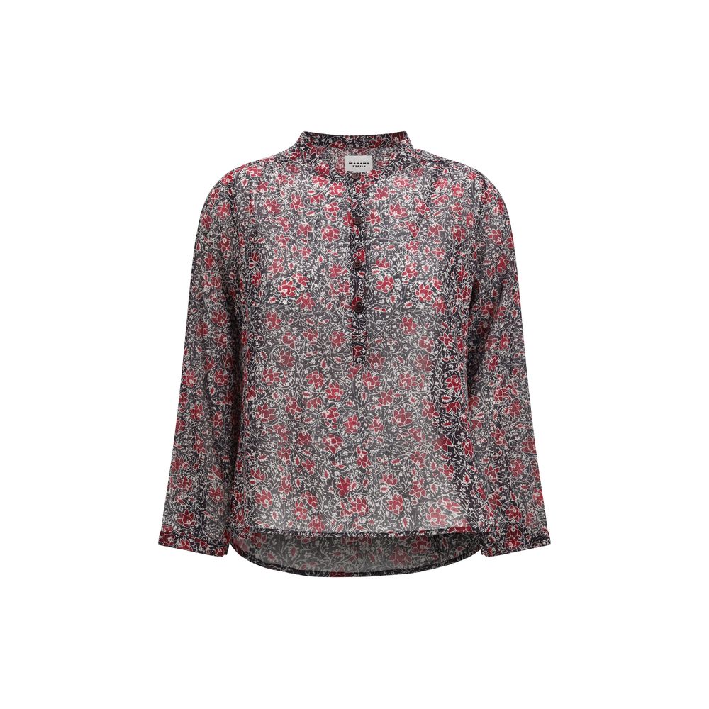 Marant Etoile Purple Cotton Pattern Shirt