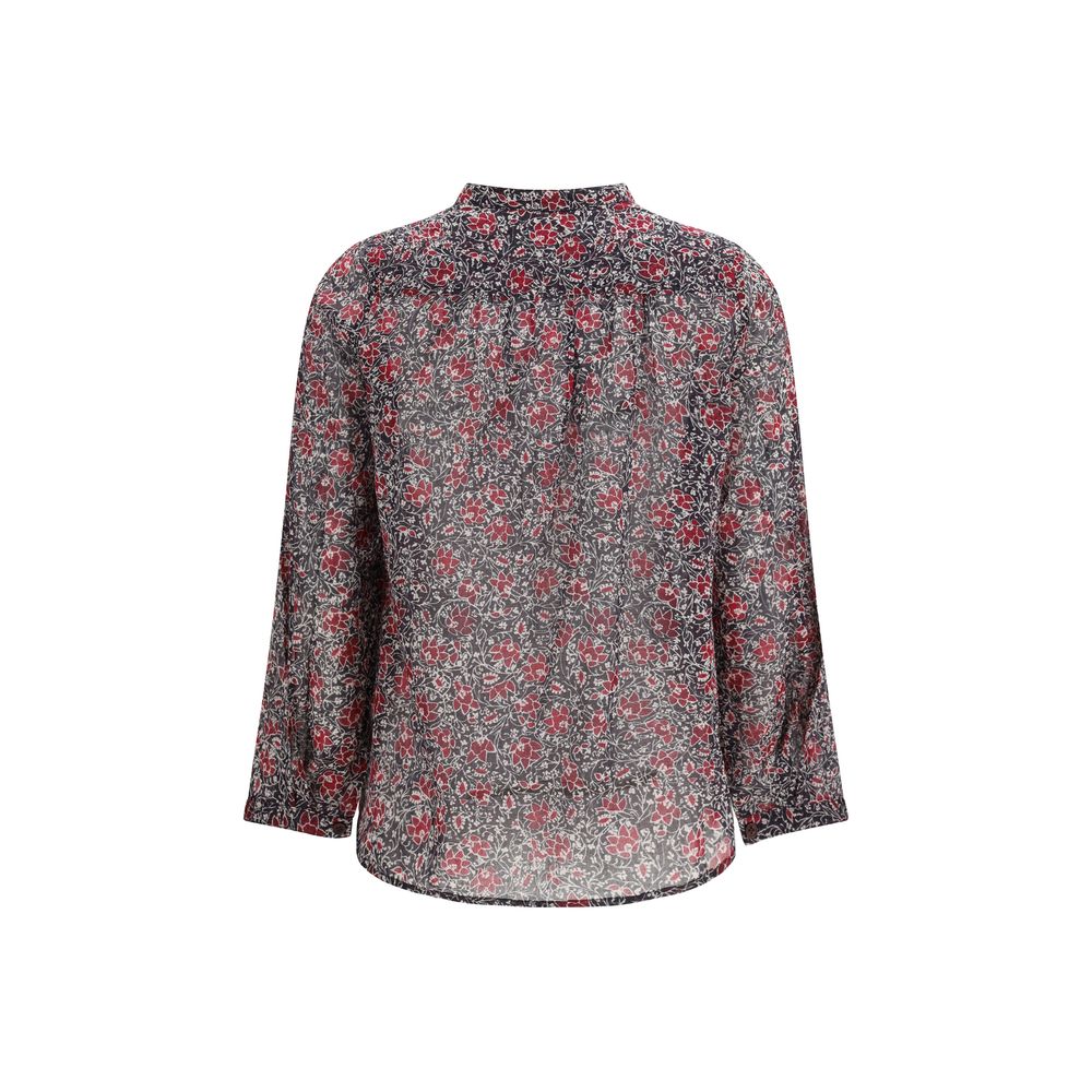 Marant Etoile Purple Cotton Pattern Shirt