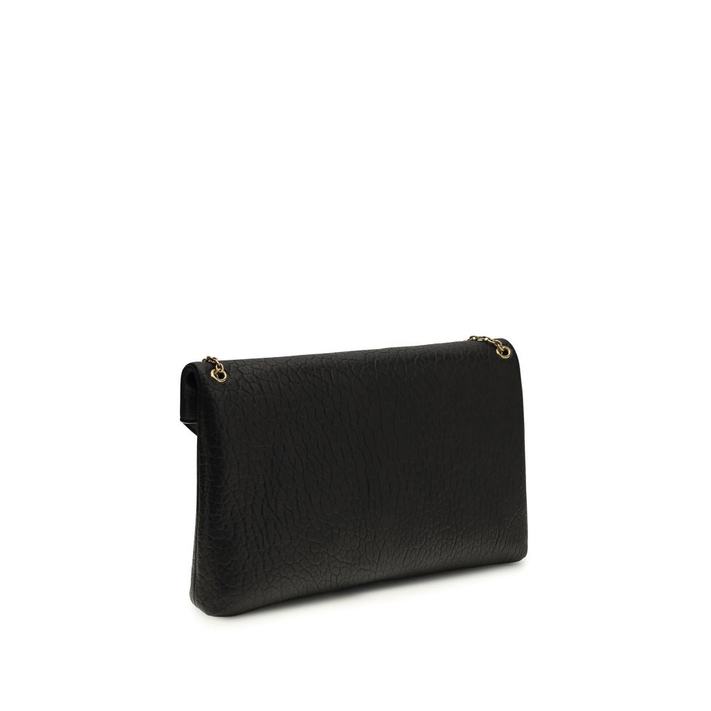 Sac à bandoulière Saint Laurent en agneau noir Ovis Aries Aries