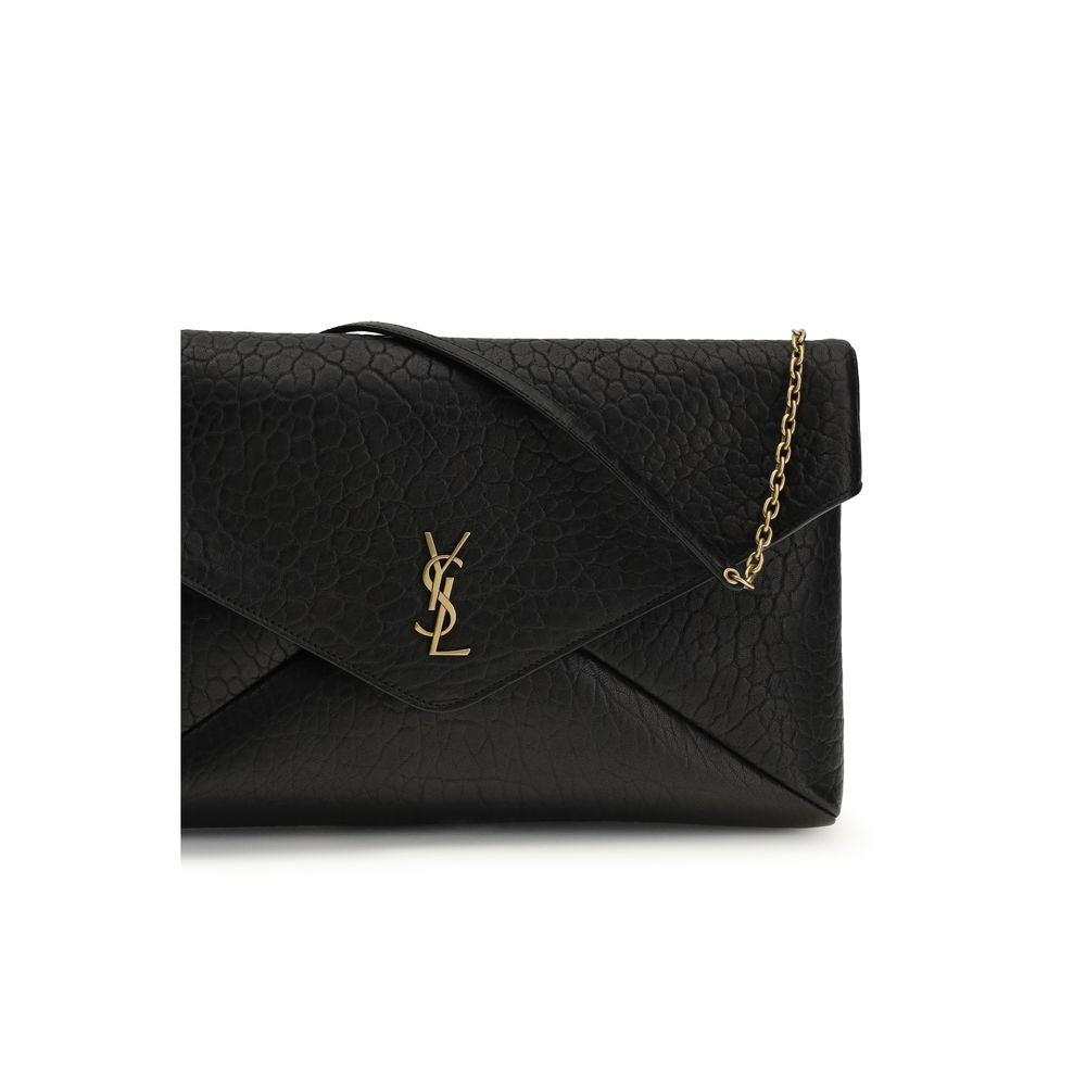 Sac à bandoulière Saint Laurent en agneau noir Ovis Aries Aries