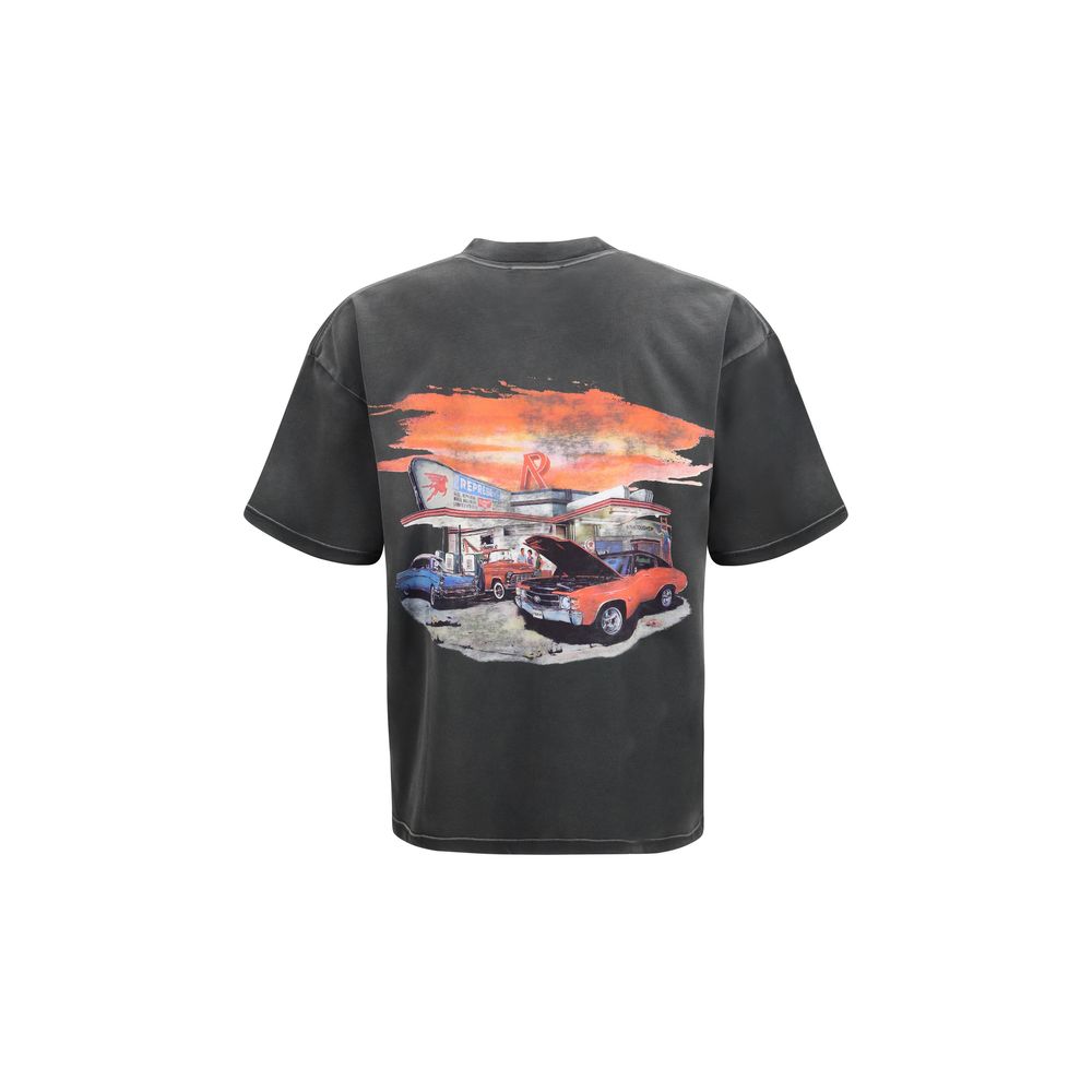 Graues Baumwoll-T-Shirt repräsentieren