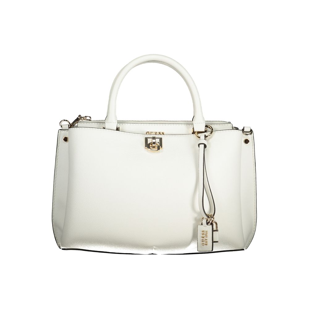 Guess Jeans Weiße Polyurethan Damen Handtasche