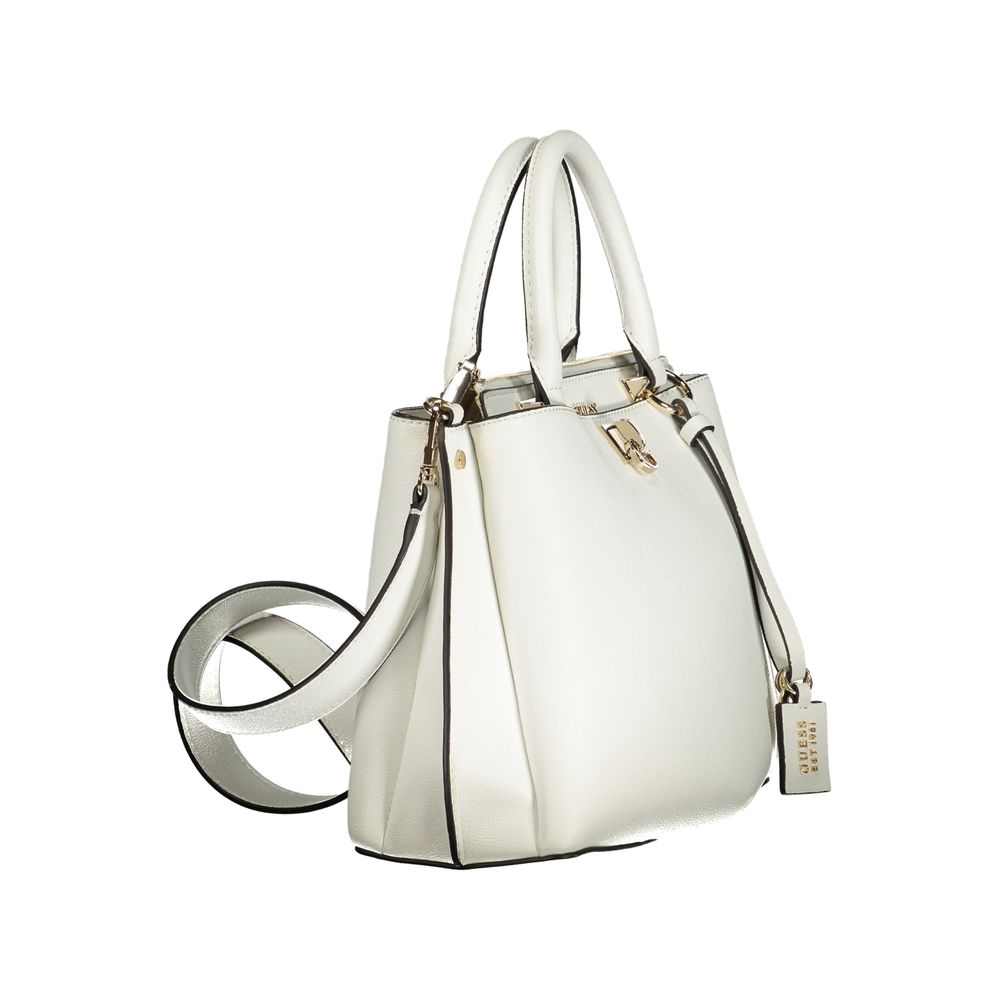 Guess Jeans Weiße Polyurethan Damen Handtasche