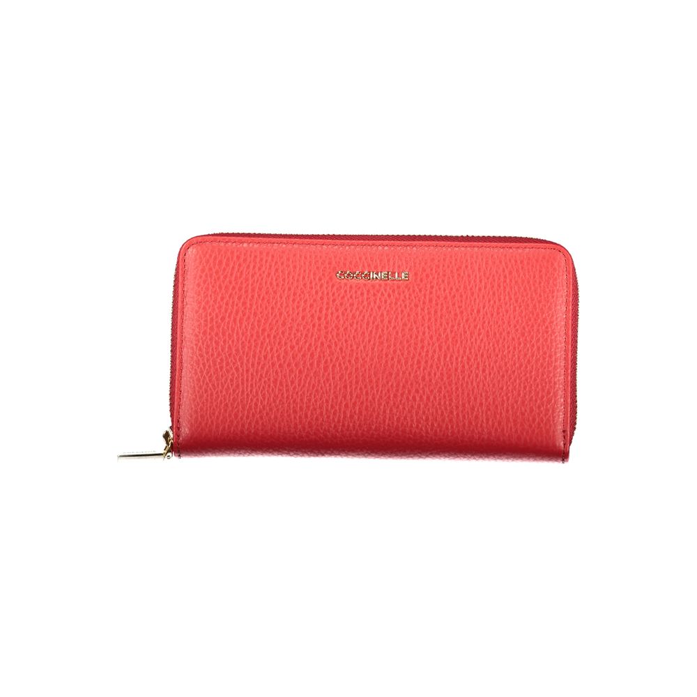 Portefeuille Femme Coccinelle Rosso en Cuir