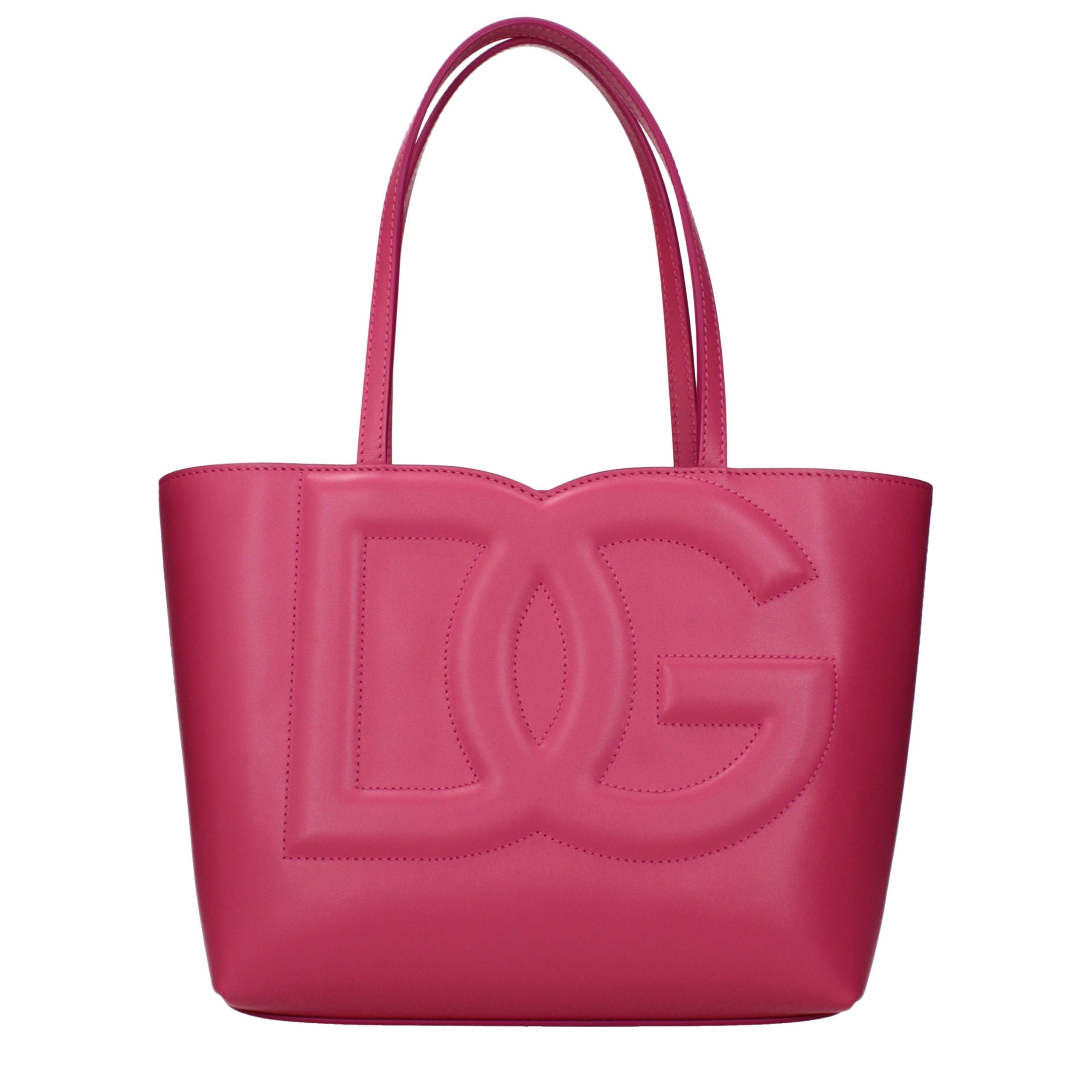 Sac à main en cuir rose Dolce & Gabbana