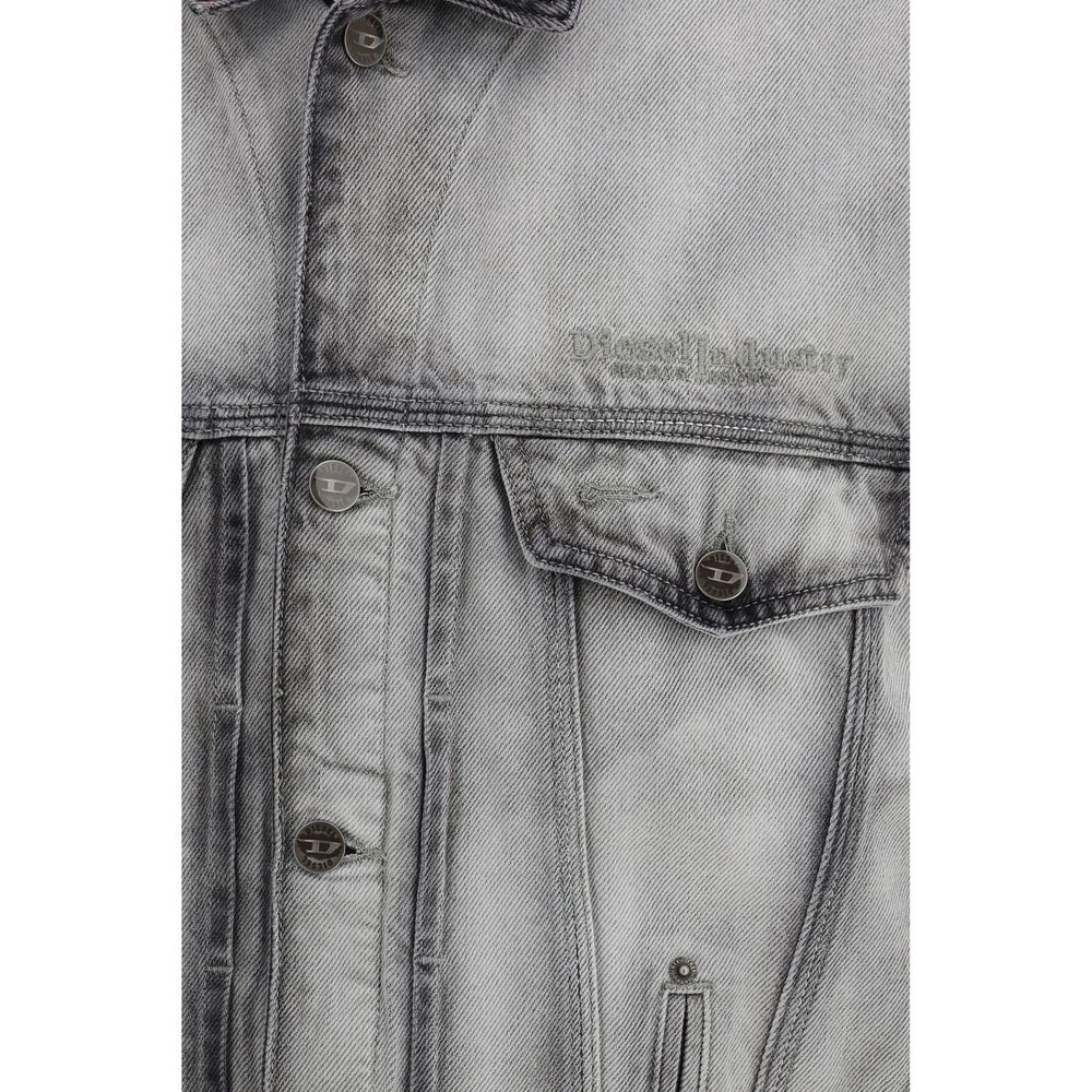 Jeansjacke aus grauem Baumwolldenim