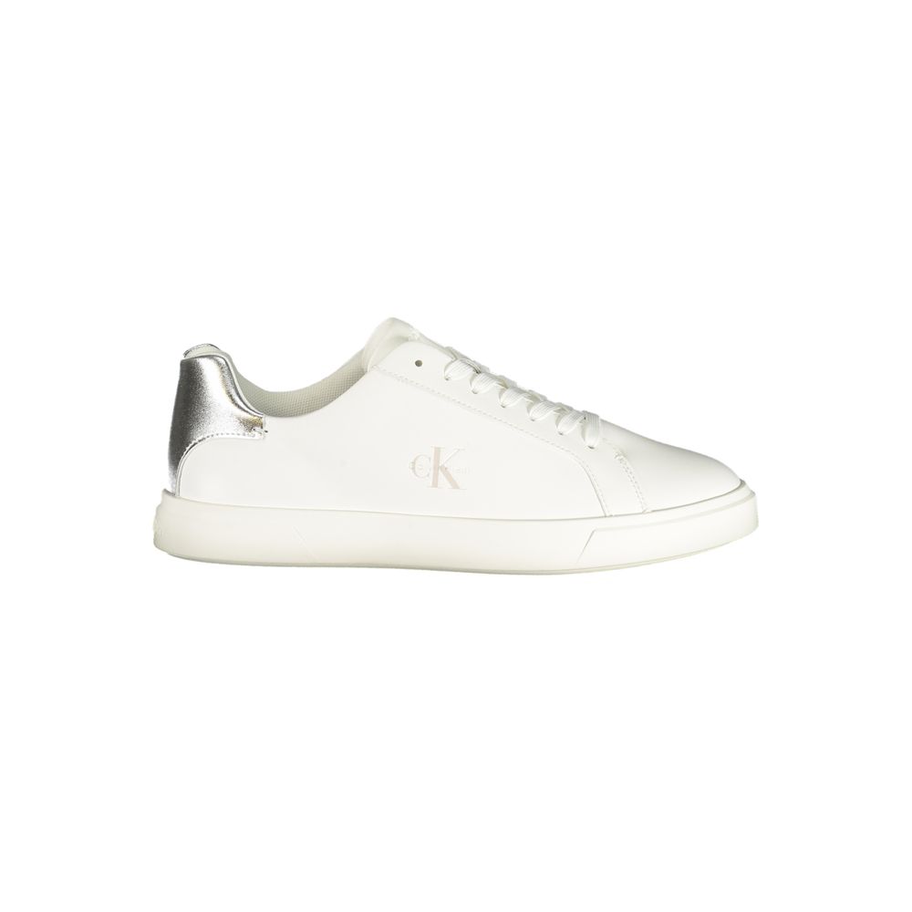 Calvin Klein White Polyester Low Top Sneakers