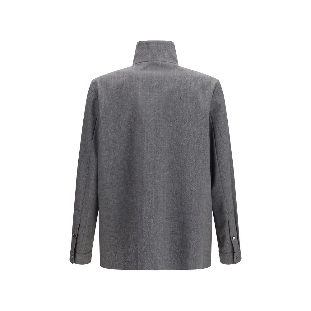 Valentino Gray Polyester Coat